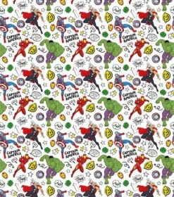 Marvel Avengers Doodle Adventure Cotton Fabric -Michaels Fabric Sale D511022S 2 1
