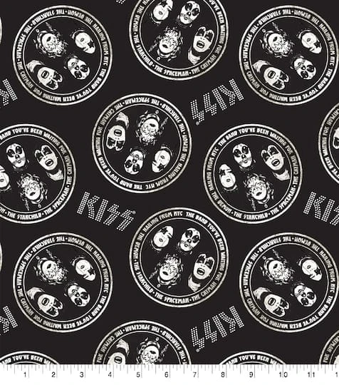 Epic Kiss Rock Names Cotton Fabric 5 Epic Kiss Rock Names Cotton Fabric - Image 3