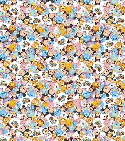 Disney® Tsum Tsum Packed Logo Cotton Fabric 5 Disney® Tsum Tsum Packed Logo Cotton Fabric - Image 3