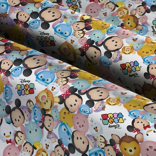 Disney® Tsum Tsum Packed Logo Cotton Fabric 6 Disney® Tsum Tsum Packed Logo Cotton Fabric - Image 4