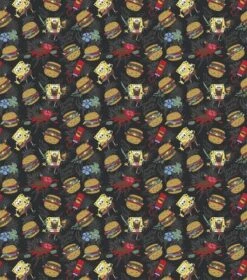 Nickelodeon SpongeBob & Plankton Patties Cotton Fabric 8 Nickelodeon SpongeBob & Plankton Patties Cotton Fabric -Michaels Fabric Sale D511032S 2