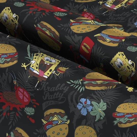 Nickelodeon SpongeBob & Plankton Patties Cotton Fabric 6 Nickelodeon SpongeBob & Plankton Patties Cotton Fabric - Image 4