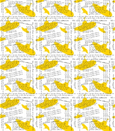 Epic Lennon & McCartney Yellow Submarine Cotton Fabric 5 Epic Lennon & McCartney Yellow Submarine Cotton Fabric - Image 3