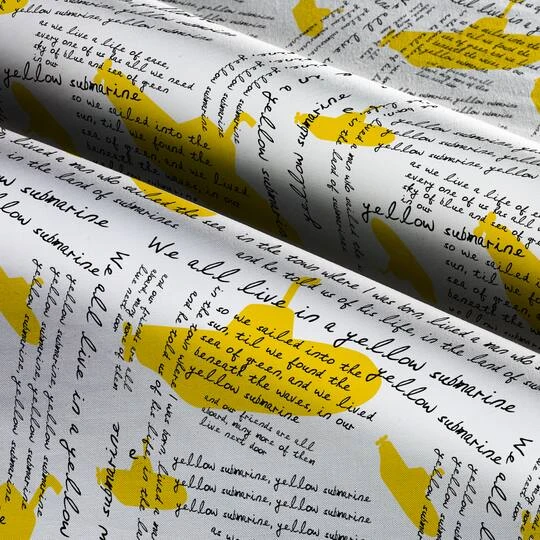 Epic Lennon & McCartney Yellow Submarine Cotton Fabric 6 Epic Lennon & McCartney Yellow Submarine Cotton Fabric - Image 4