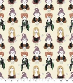 Disney Hocus Pocus Three Witches Cotton Fabric