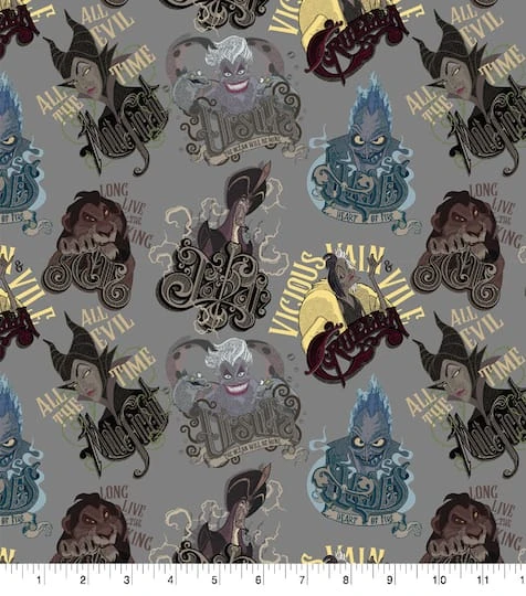 Disney Villains All Evil Cotton Fabric 4 Disney Villains All Evil Cotton Fabric - Image 2