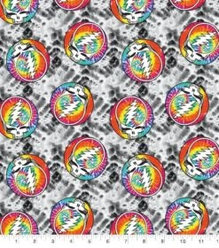 Warner Grateful Dead Tie Dye Steal Your Face Cotton Fabric
