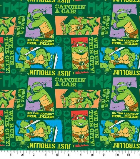 Nickelodeon Teenage Muntant Ninja Turtles New York Cotton Fabric 3 Nickelodeon Teenage Muntant Ninja Turtles New York Cotton Fabric