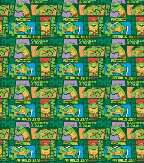 Nickelodeon Teenage Muntant Ninja Turtles New York Cotton Fabric 5 Nickelodeon Teenage Muntant Ninja Turtles New York Cotton Fabric - Image 3
