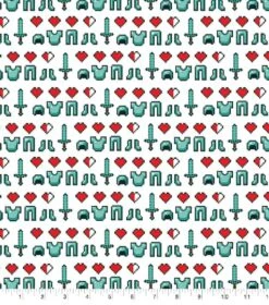 Mojang Minecraft Diamond Icons Cotton Fabric -Michaels Fabric Sale D511063S 1
