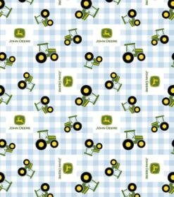 John Deere® Nursery Plaid Cotton Fabric