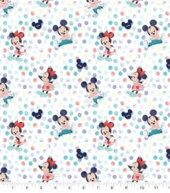 Disney® Mickey & Minnie Polka Dot Cotton Fabric -Michaels Fabric Sale D511071S 1