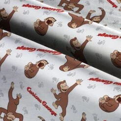 Universal Studios™ Curious George Footprint Cotton Fabric -Michaels Fabric Sale D511076S 3