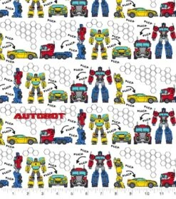 Hasbro Transformers Friends Cotton Fabric -Michaels Fabric Sale D511095S 1