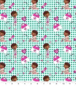 Disney® Doc McStuffins Plaid Cotton Fabric 7 Disney® Doc McStuffins Plaid Cotton Fabric -Michaels Fabric Sale D511140S 1 1