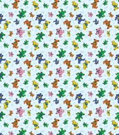 Warner Grateful Dead Bear Tunes Packed Cotton Fabric -Michaels Fabric Sale D511142S 2