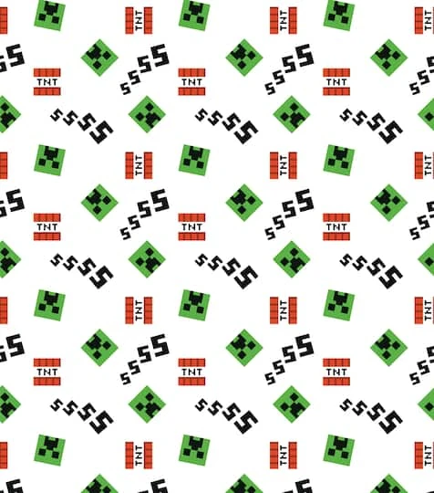 Mojang Minecraft Creeper & Icons Cotton Fabric 5 Mojang Minecraft Creeper & Icons Cotton Fabric - Image 3