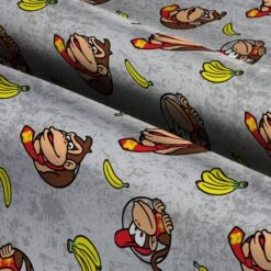 Nintendo Donkey Kong Diddy Badges Cotton Fabric 9 Nintendo Donkey Kong Diddy Badges Cotton Fabric -Michaels Fabric Sale D511148S 3