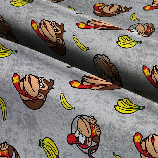 Nintendo Donkey Kong Diddy Badges Cotton Fabric 6 Nintendo Donkey Kong Diddy Badges Cotton Fabric - Image 4