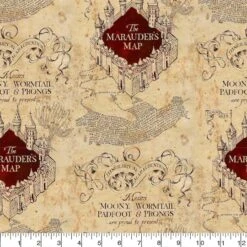 Harry Potter Marauder's Map Cotton Fabric 8yd. Bolt 8 Harry Potter Marauder's Map Cotton Fabric 8yd. Bolt -Michaels Fabric Sale D614389S 2