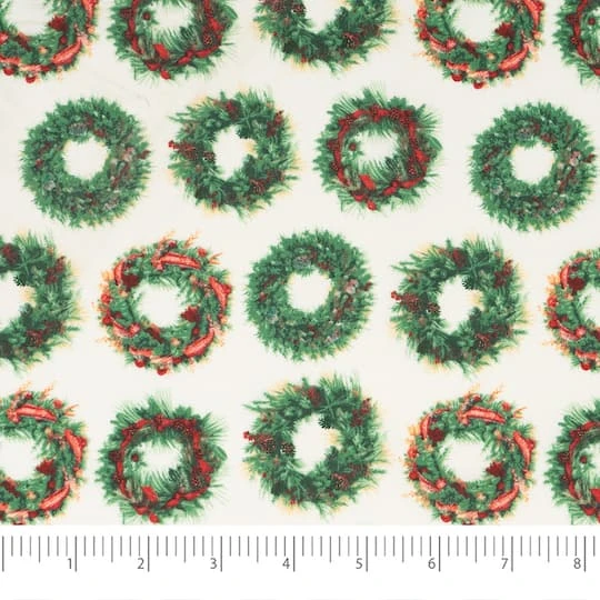 SINGER Christmas Poinsettia Cotton Fabric Fat Quarter Bundle 7 SINGER Christmas Poinsettia Cotton Fabric Fat Quarter Bundle - Image 5