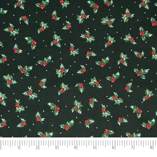SINGER Christmas Poinsettia Cotton Fabric Fat Quarter Bundle 9 SINGER Christmas Poinsettia Cotton Fabric Fat Quarter Bundle - Image 7