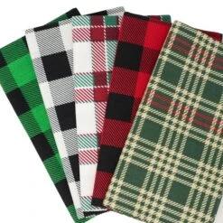 SINGER Christmas Holiday Plaid Cotton Fabric Fat Quarter Bundle 12 SINGER Christmas Holiday Plaid Cotton Fabric Fat Quarter Bundle -Michaels Fabric Sale D758164S 2
