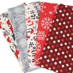 SINGER Christmas Snowman Cotton Fabric Fat Quarter Bundle 12 SINGER Christmas Snowman Cotton Fabric Fat Quarter Bundle -Michaels Fabric Sale D758166S 2