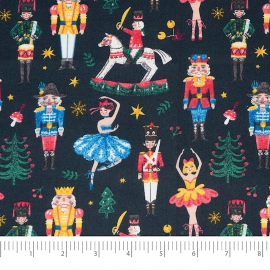 SINGER Christmas Nutcracker Cotton Fabric Fat Quarter Bundle 6 SINGER Christmas Nutcracker Cotton Fabric Fat Quarter Bundle - Image 4