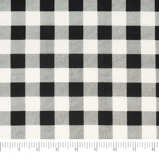 SINGER Christmas Black Buffalo Check Cotton Fabric 5 SINGER Christmas Black Buffalo Check Cotton Fabric - Image 3