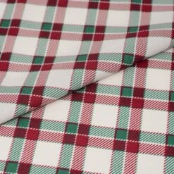 SINGER Christmas Red & Green Plaid Cotton Fabric