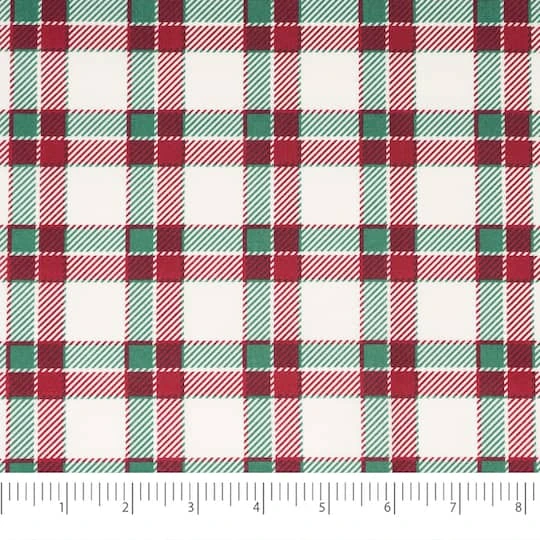 SINGER Christmas Red & Green Plaid Cotton Fabric 5 SINGER Christmas Red & Green Plaid Cotton Fabric - Image 3