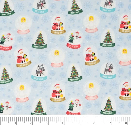 SINGER Christmas Snowglobes Cotton Fabric 5 SINGER Christmas Snowglobes Cotton Fabric - Image 3