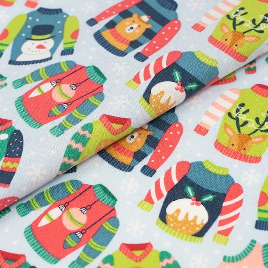 SINGER Christmas Sweaters Cotton Fabric 4 SINGER Christmas Sweaters Cotton Fabric - Image 2