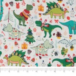 SINGER Christmas Festive Dino Cotton Fabric 7 SINGER Christmas Festive Dino Cotton Fabric -Michaels Fabric Sale D758185S 2
