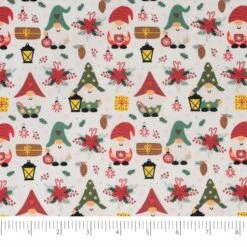 SINGER Christmas Holiday Gnomes Cotton Fabric 7 SINGER Christmas Holiday Gnomes Cotton Fabric -Michaels Fabric Sale D758186S 2