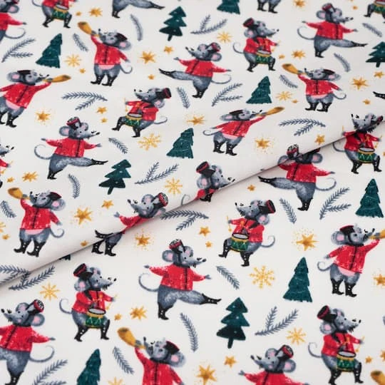 SINGER Christmas Nutcrackers Mouse Cotton Fabric 4 SINGER Christmas Nutcrackers Mouse Cotton Fabric - Image 2