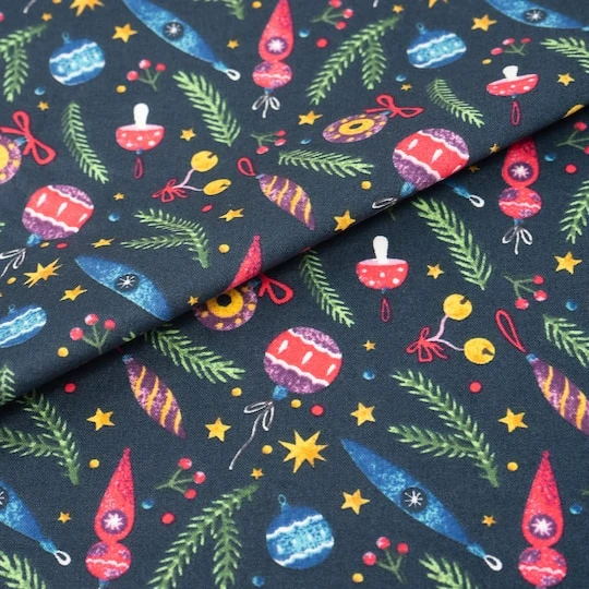 SINGER Christmas Nutcrackers Ornaments Cotton Fabric 4 SINGER Christmas Nutcrackers Ornaments Cotton Fabric - Image 2